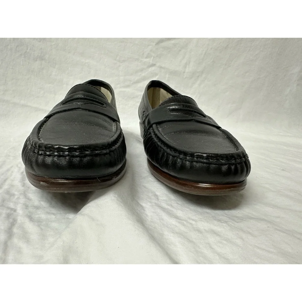 SAS Tripad Comfort Shoes Womens 10.5 Black Leather Penny Loafers Mocs